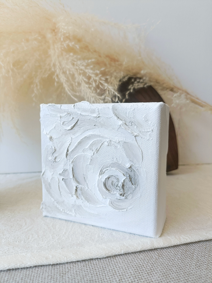 bomboniere piccoli quadretti decorate con pasta acrilica in rilievo e dipinte a mano