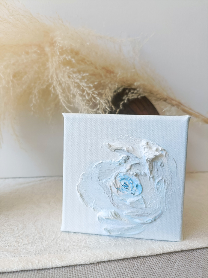 bomboniere piccoli quadretti decorate con pasta acrilica in rilievo e dipinte a mano