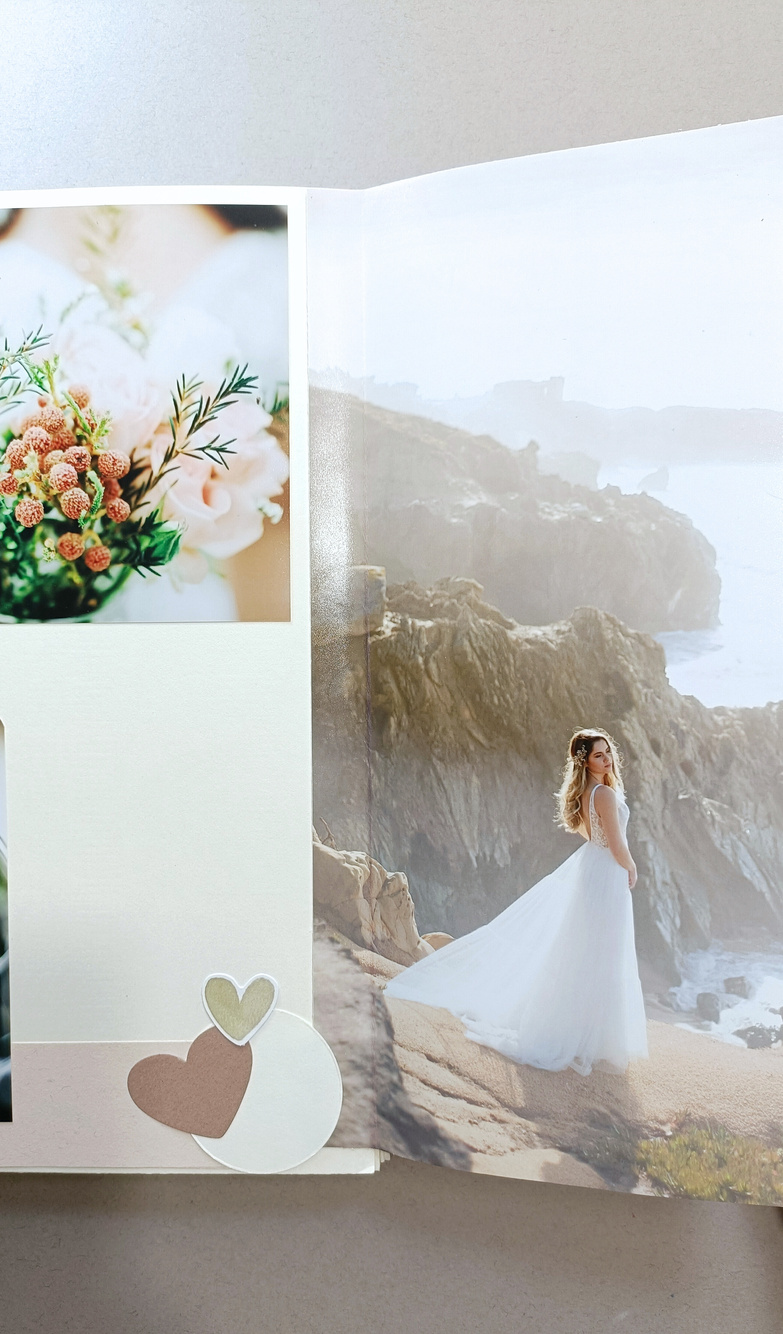 album fotografico nozze creativo scrapbooking calligrafato e decorato a mano