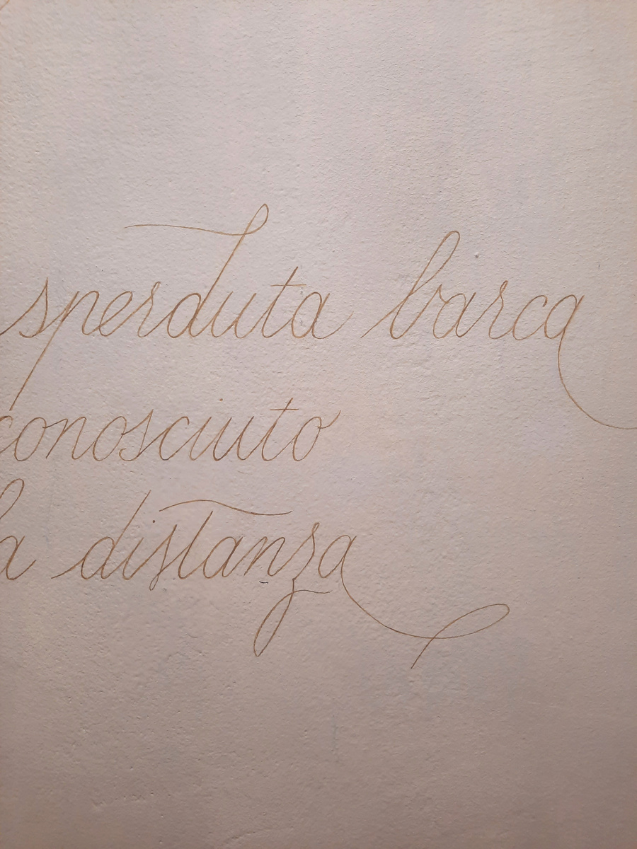 murales dipinto a mano calligrafia corsivo inglese