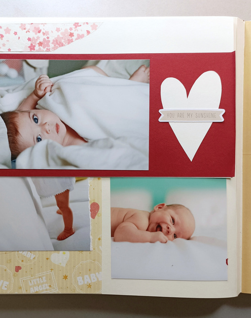 album fotografico bimbi creativo scrapbooking calligrafato e decorato a mano