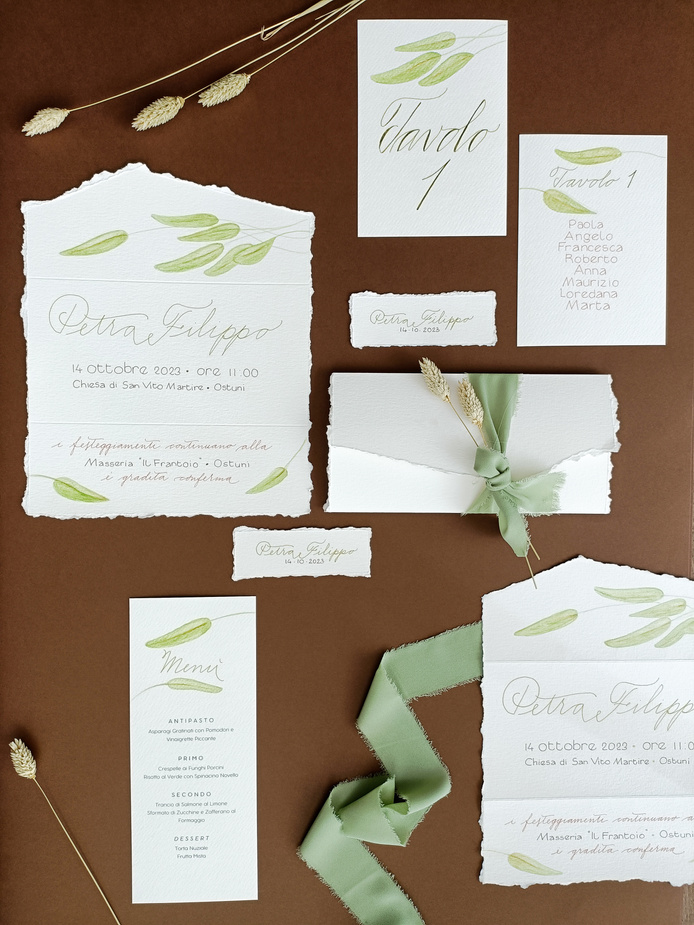 wedding stationery partecipazioni nozze inviti matrimonio dipinte a mano e calligrafate